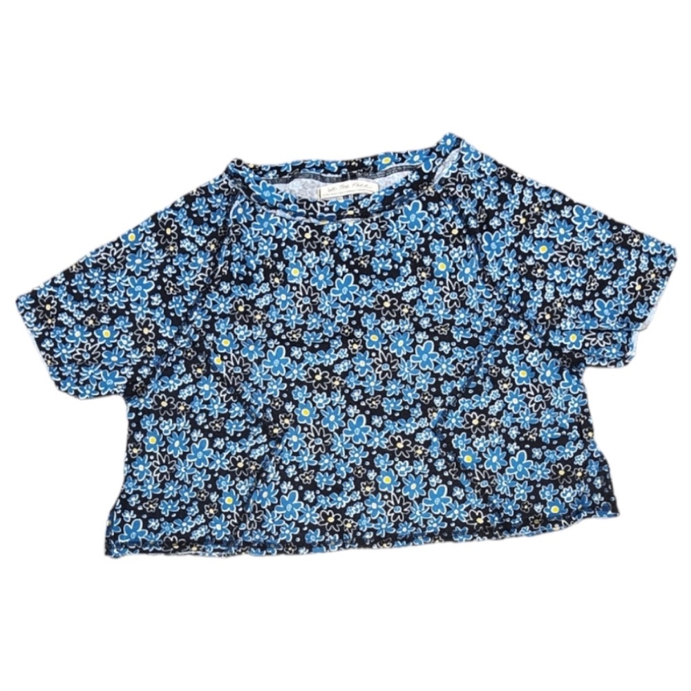 NWOT Free People Sammie Floral Print Tee in Dark Combo.  Size XS - Picture 12 of 15